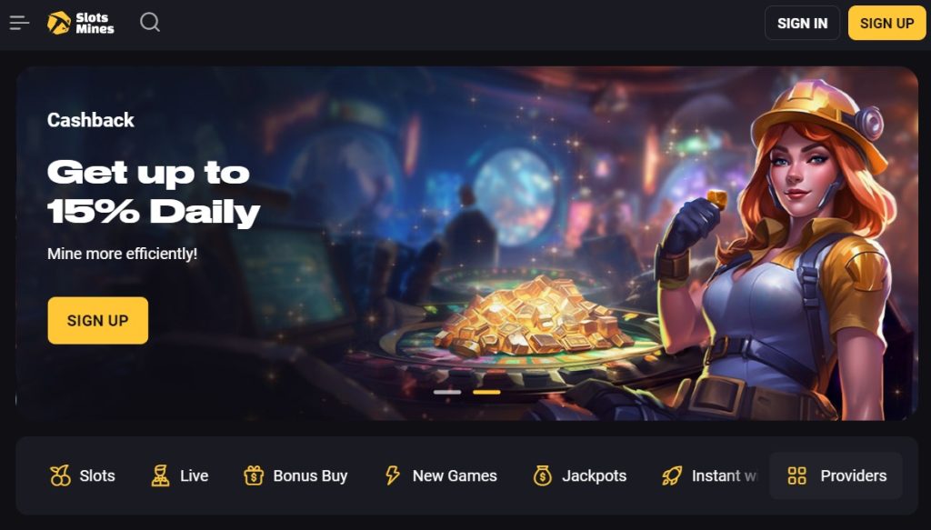 SlotsMines Casino login
